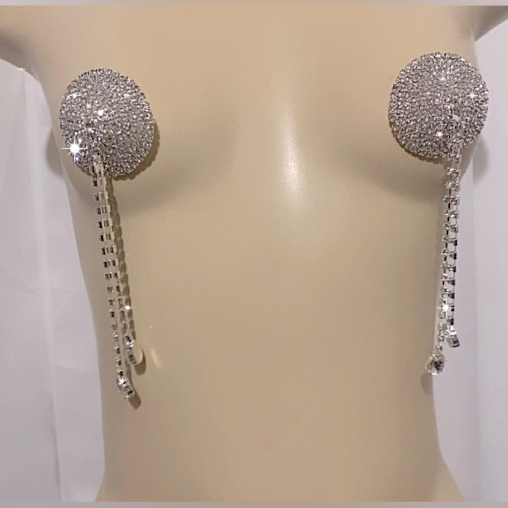 Rhinestone Nipple Tassel /New